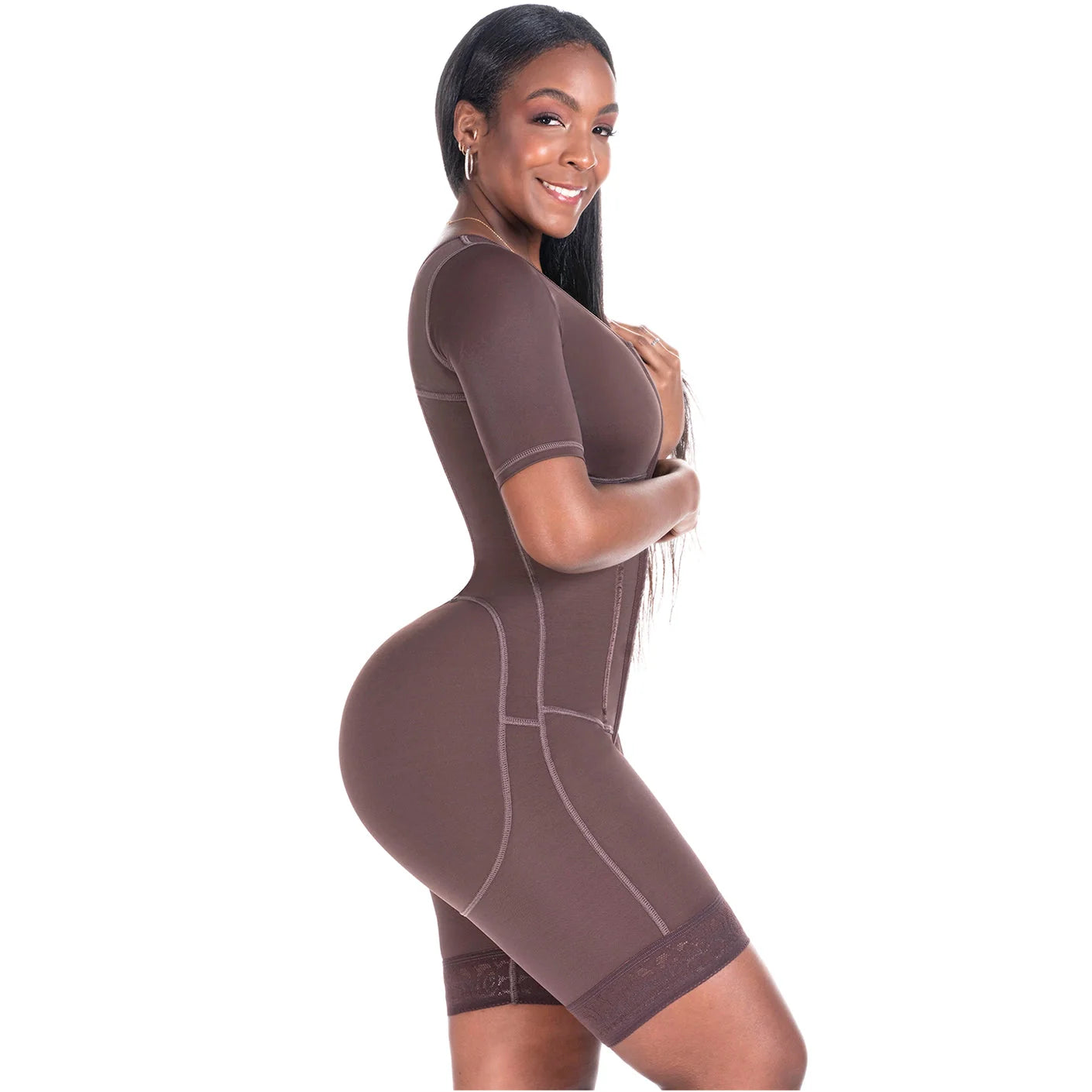 Sculpting Faja Bodysuit with Sleeves