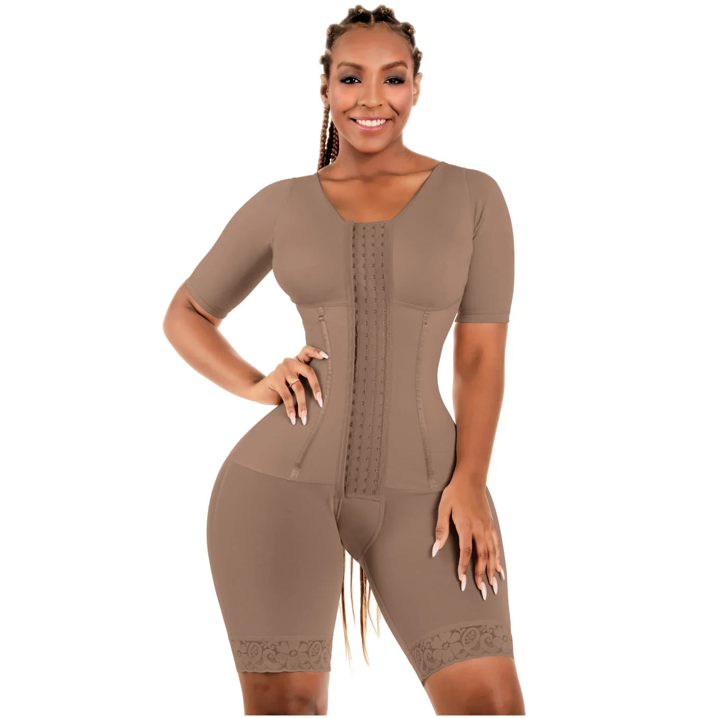 Sculpting Faja Bodysuit with Sleeves