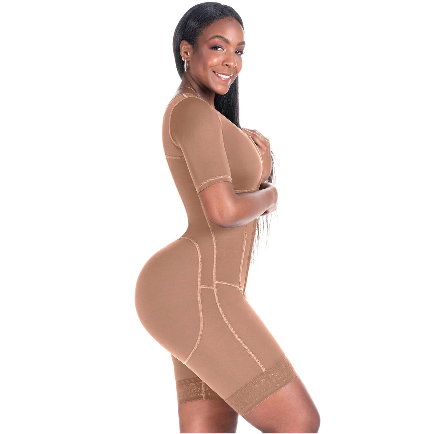 Sculpting Faja Bodysuit with Sleeves