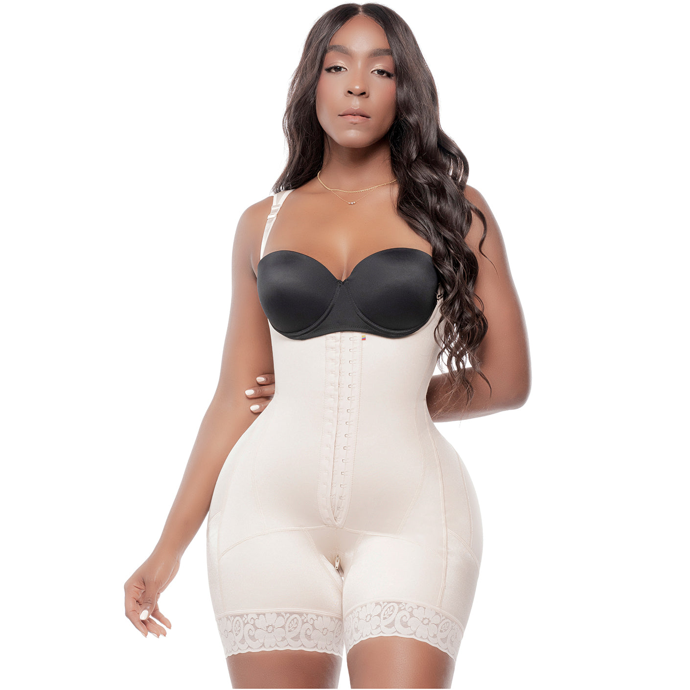 Elegant Beige Sculpting Faja Bodysuit