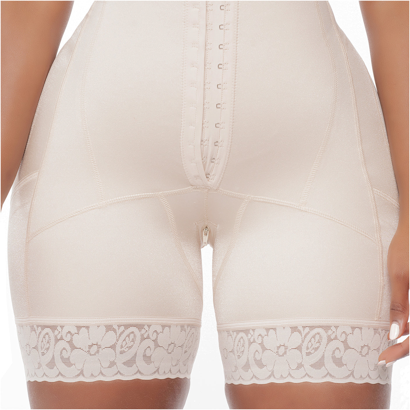 Elegant Beige Sculpting Faja Bodysuit